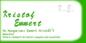 kristof emmert business card